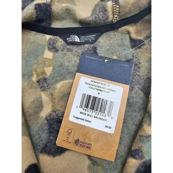 The North Face Kids' M Glacier Full Zip Hooded Jacket NWT - Picture 7 of 9